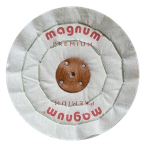 Roue de polissage professionnelle en coton blanc 100 mm avec trou central de 20 mm pour le polissage de bijoux, la finition miroir et le polissage des métaux - Product Image 3