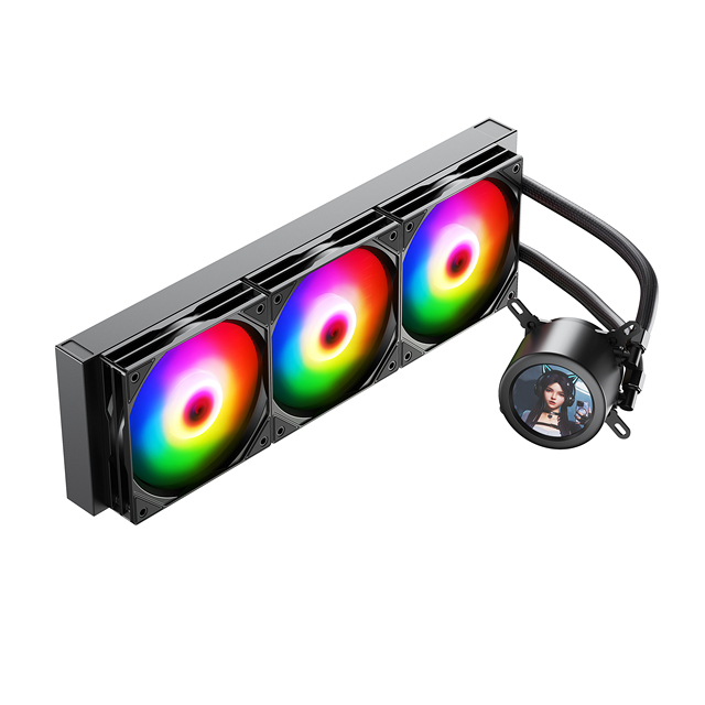 Hot Sales 360mm ARGB AIO Liquid Cooler Heatsink CPU Water Cooler PC Radiator Water Cooling with Animation Display