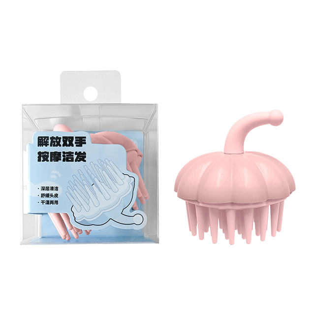 New Design Private logo Manual Hair Scalp Massager Shampoo Brush Wet Adn Dry PP Material Shower Hair Shower Cleansing Brush