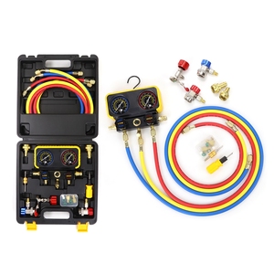 S303 वैक्यूम पंप और R32 R600 <span class=keywords><strong>r134a</strong></span> R410a कई गेज सेट दबाव गेज के लिए सेट - Product Image 2