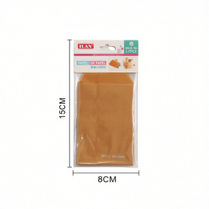 Sacchetti di carta Ilan 8x15 cm 12 pezzi Kraft marrone per artigianato e regali - Product Image 1