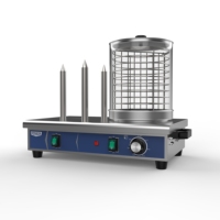 Chauffe-pain de table commercial de haute qualité CE à 3 bâtonnets pour hot-dogs et chignons à vapeur électrique