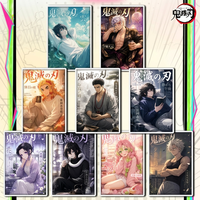 Kartu Perdagangan Anime Jepang 100 Gaya Koleksi Lengkap Tanjiro Nezuko Langka Laser Foil Kartu Koleksi Booster Pack Hadiah