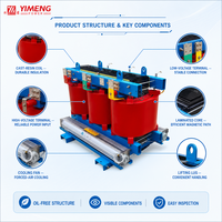Transformador Eléctrico Trifásico Tipo Seco YIMENG SCB10 de 100 Kva a 1600 Kva, 11Kv a 400V, 50Hz/60Hz, Baja Pérdida, en Venta