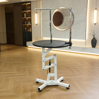 Table de toilettage hydraulique et pneumatique ronde et rotative, équipement de salon pour animaux de compagnie, pour chiens de grande, moyenne et petite taille