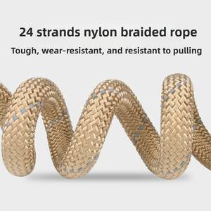 Guinzaglio per Cani Sportivo in Pelle e Nylon con Strisce Riflettenti, Resistente e Consegna Rapida - Product Image 3