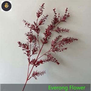 J-346 mariage décoration fleur coureur combinaison florale grande tige artificielle Consolida Ajacis rouge foncé fleurs artificielles - Product Image 3