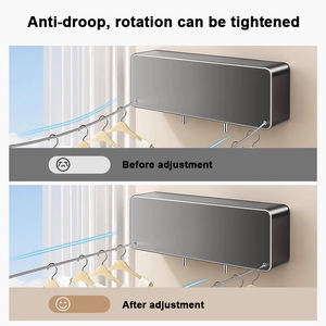 Tendedero Telescópico <span class=keywords><strong>de</strong></span> Doble Línea SANIPRO, Tendedero <span class=keywords><strong>de</strong></span> Balcón, Resistente, <span class=keywords><strong>Extensible</strong></span>, para Colgar <span class=keywords><strong>Ropa</strong></span> en la Pared - Product Image 2