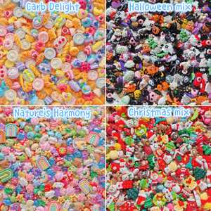 OEM Odm Anime 20Pcs Mix Resin Charms Acrylic Acrylic Acrylic Kirby Nintendo Cartoon Characters Bluey Flowers <strong>Animal</strong> Food Bottle - Product Image 5