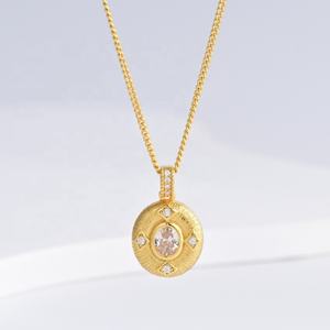 Precio de fábrica: Collar de plata 925 esterlina mate con circonitas, joyería fina, chapado en oro, cadena cubana para mujer, regalo para mamá. - Product Image 4