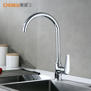 Grifo de cocina monomando contemporáneo con válvula de cerámica, rociador extraíble, montaje en encimera, acero inoxidable, agua fría y caliente - Product Image 2