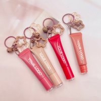 Baume à lèvres nourrissant en tube souple de haute qualité, marque privée, vente en gros, baume à lèvres teinté naturel avec porte-clés, baume à lèvres teinté aux peptides