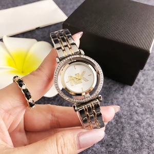 Orologio Unisex con Doppio Cerchio, Logo con Lettere e Diamanti, 38mm, Lusso Leggero, Movimento al Quarzo, Vendita Diretta dalla Fabbrica - Product Image 3