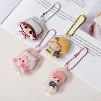 Gantungan Kunci Kartu Kpop Desain Khusus, Liontin PVC Lucu dan Mengembang