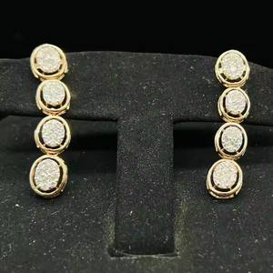 Elegante conjunto de collar de diamantes de oro de 14 quilates, joyería Premium de lujo para ocasiones especiales con diamantes naturales - Product Image 3