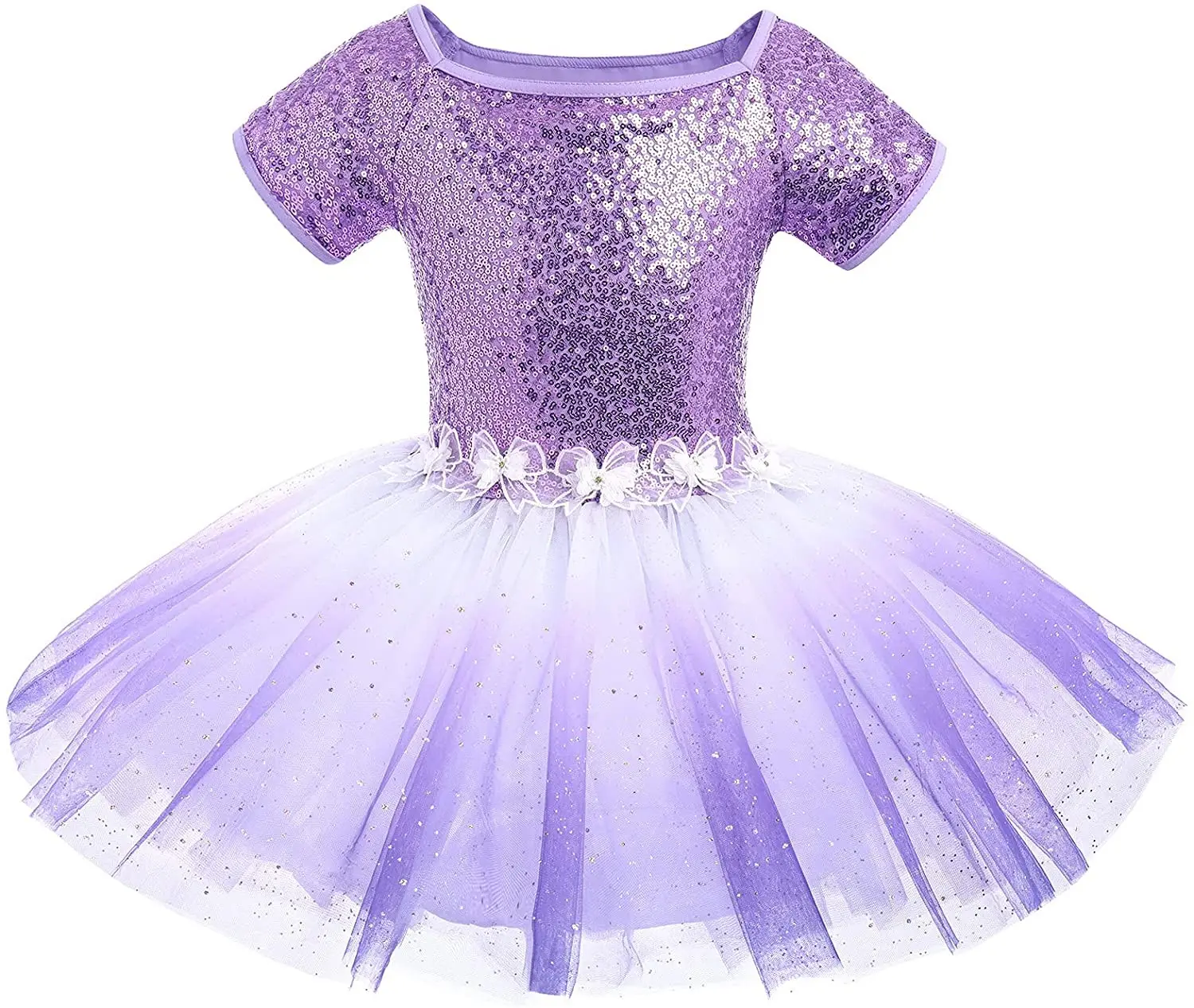 FREE SAMPLE Kid Girls Sequin Ballet Dance Dress Glitter Flower Tutu Skirted Leotard Ballerina Dance Costume Gymnastics Costume