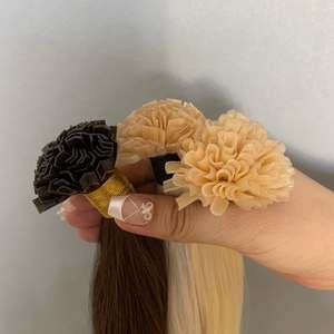 Extensiones de Cabello con Punta en V al por Mayor, 100% Cabello Humano Remy, Extensiones de Cabello con Punta en V Pre-Adheridas con Queratina, Doble Trama, Calidad Premium de Salón - Product Image 1