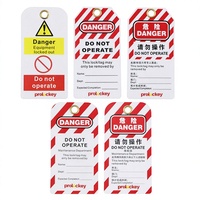 Etiqueta de Advertencia de Peligro LOTO, Etiqueta de Seguridad Industrial de PVC