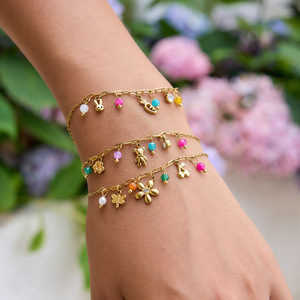 Bracelets à breloques tendance, chaîne dorée multicouche, pendentif animal, bijoux pour femmes, cadeau - Product Image 3