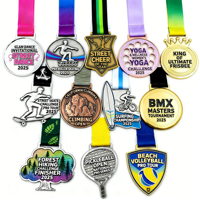 Medallas Deportivas de Acero al por Mayor, Nuevo Tipo, Simples, Portátiles, con Logotipo Personalizado, para Ping Pong, Taekwondo