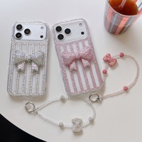 Funda de Lujo con Lazo de Diamantes de Imitación para Apple iPhone 13 14 15 16 17 Pro Max