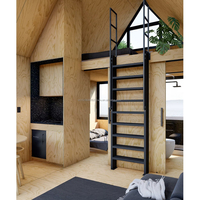 Tiny House Triangulaire Moderne Préfabriquée en Acier Léger, Maison Mobile Démontable en Panneaux Acier et Sandwich pour Usage Hôtelier