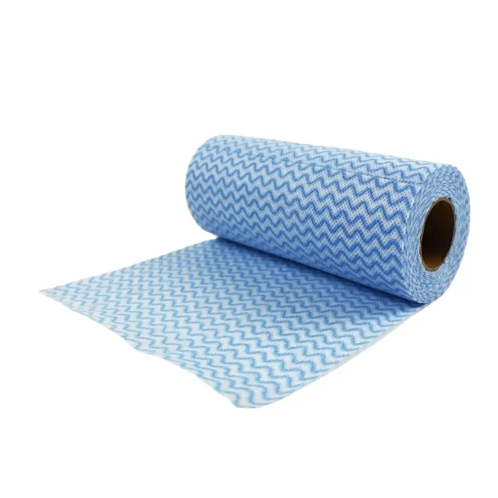 Сверхмощные многоразовые полотенца для посуды, синяя одноразовая кухонная чистящая ткань spunlace