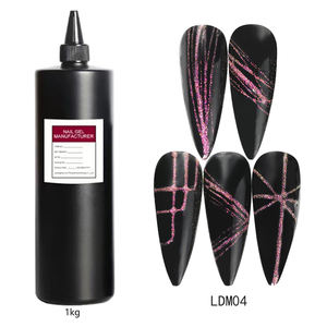 Mocmaki Cat Eye Spider Gel 10mL Vernis à Ongles UV Élastique pour Nail Art Certifié MSDS ROUGE Or Noir Blanc - Product Image 4