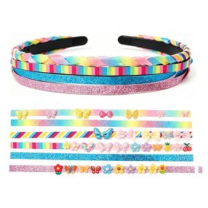 Hot Selling Girls Headwear Kit DIY Unicorn Flower Crown Charms Satin Mesh Craft Toy Birthday Present Bundle Pack - Product Image 5