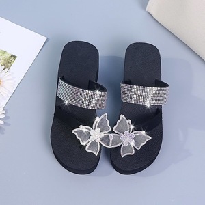 <span class=keywords><strong>Sandales</strong></span> compensées à clipser pour <span class=keywords><strong>femme</strong></span>, nouveauté été, avec strass et motif papillon, pour l'extérieur et le quotidien - Product Image 3