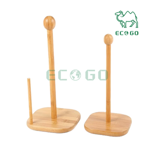 Porte-serviettes en bois de bambou massif, porte-mouchoirs en bambou naturel, support de rangement en bois pour rouleaux de papier - Product Image 2