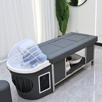 Winplus Équipement de salon de beauté de style spa japonais, lit de massage thaïlandais de luxe pour le spa capillaire, idéal pour les salons de coiffure