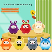 Peluche interactive IA, poupée robot électronique, compagnon vocal intelligent et émotionnel, animal en peluche avec chat vocal en 60 langues