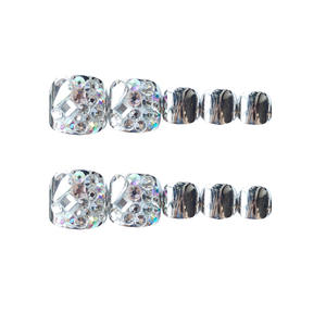 Bijoux 3D personnalisés en strass, DIY, <span class=keywords><strong>faux</strong></span> ongles, orteils artificiels à presser, pour filles, nouvelle collection, - Product Image 2
