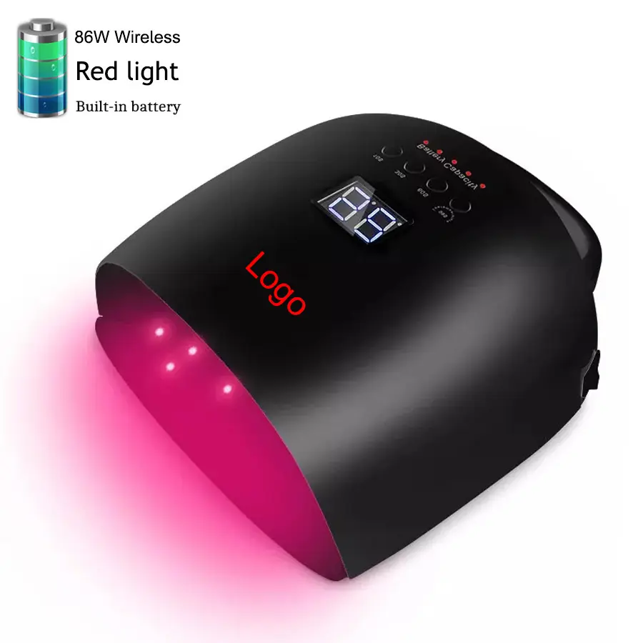 Secador de unhas sem fio portátil, máquina de secagem de unhas de gel, caixa de luz uv led, recarregável, lâmpada para unhas