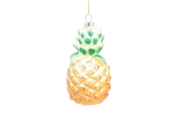 Creatieve handgemaakte glazen fruitserie kerstboomversieringen zoals kersen, ananas, sinaasappels