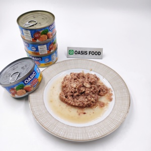 Atún Enlatado de Buena Calidad en Trozos Desmenuzados en Aceite de Soya o en Salmuera, Bonito Skipjack, Marca OEM OASIC - Product Image 2