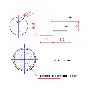 Transductor Ultrasónico de 10 mm de Diámetro, <span class=keywords><strong>Sensor</strong></span> Ultrasónico para Medir el Número de Hojas de Papel a una Distancia de 50 cm - Product Image 6