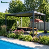 DIY Pergola-Bausatz Halterung 3x3 3x4 Stahl Outdoor-Pavillon Konstruktion Eisen Lamellendach-Unterstützung Pergola