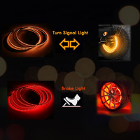 2 feux de roue led, appareil à dents bleues, éclairage de jante pour valve de pneu de voiture, RGB