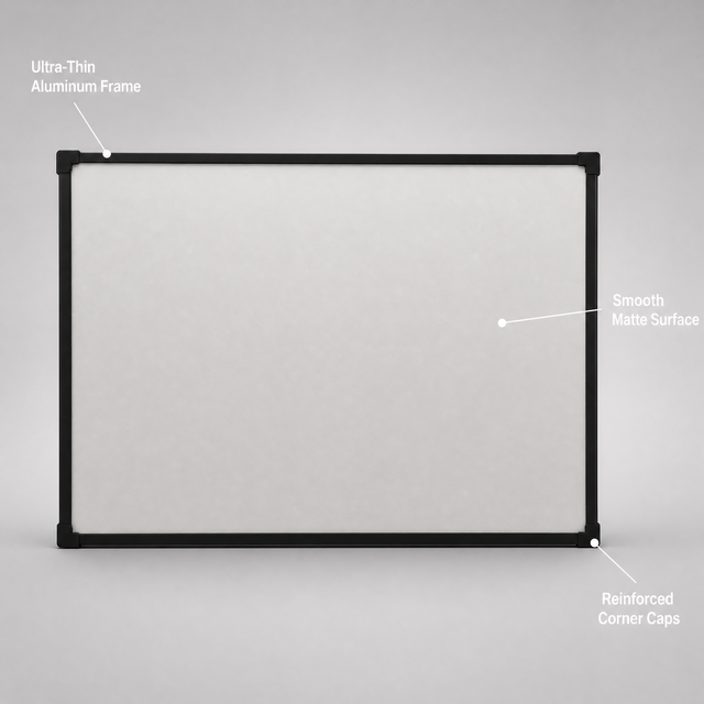 4K 8K Ultra Thin Bezel Fixed Frame Projection Screen Anti Crease Matte White Wall Mount Home Cinema 16:9