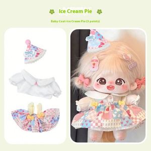 Conjunto de Ropa para Muñecas de Algodón de 20 cm, Ropa de Dibujos Animados para Muñecos de Peluche, Vestido para Bebés, Ropa Diaria, Falda - Product Image 5