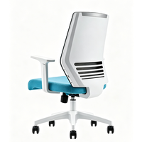 Chaise de bureau ergonomique en maille, chaise à soutien lombaire réglable, chaise pivotante de direction moderne, chaise de bureau en tissu durable