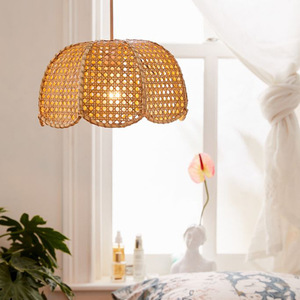 Rattan Chandelier 40Cm 50Cm 60Cm Round Led E27 Pendant <b>Light</b> For Living Room <b>Dining</b> Room Hotel Guesthouse - Product Image 2