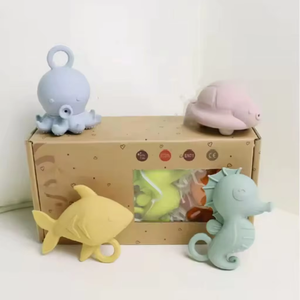 Silicone oceano giocattoli da bagno per bambini a spruzzo <span class=keywords><strong>Baby</strong></span> Shower animali in Silicone giocattolo da bagno per bambini per bambini - Product Image 1
