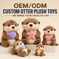 Peluche de Nutria Marina, Mascota de Peluche Personalizada con Logotipo, Directo de Fábrica, Diseño Personalizado, Juguete de Peluche Suave, Regalo Promocional