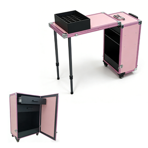 Estación <span class=keywords><strong>de</strong></span> Trabajo para Técnicos <span class=keywords><strong>de</strong></span> Uñas, Muebles Plegables para Salón, Mesa con Ruedas para <span class=keywords><strong>Manicura</strong></span>, Maletín <span class=keywords><strong>de</strong></span> Maquillaje <span class=keywords><strong>Profesional</strong></span> Multifuncional - Product Image 5