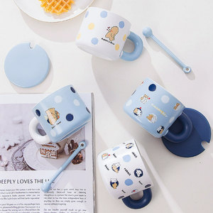 High Quality Custom Modern <b>Cute</b> Cartoon <b>Bear</b> Rabbit Dog Office Drinking Stoneware Ceramic Mug Business Gifts Reusable Food Safe - Product Image 2