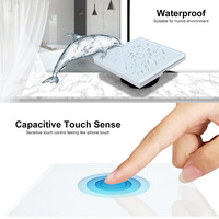 Interrupteur mural intelligent Tuya WiFi tactile en verre trempé 1/2/3/4 gang, télécommande Smartlife, compatible avec Alice, Google Home, Alexa