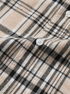 Camicie da uomo di fascia alta personalizzabili in tessuto senza rughe con filo semplice tinto e camicia personalizzabile con bottoni - Product Image 4